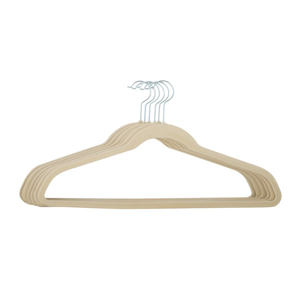 Rebrilliant 24 Pack Extra Wide Velvet Coat Hangers In Ivory Wayfair